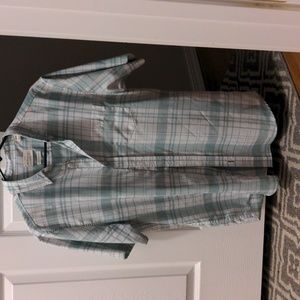 Green/White Button Down